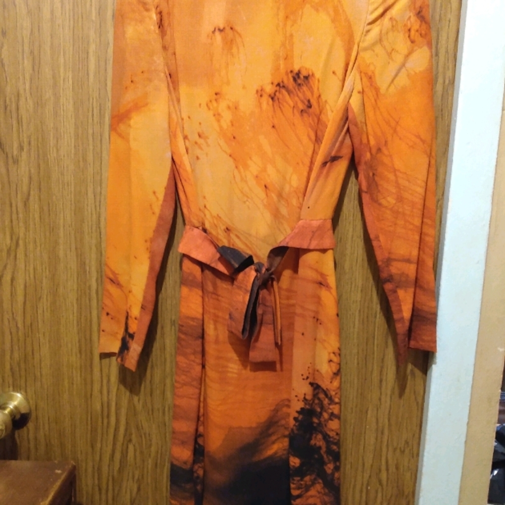 Akris Punto Orange Multicolor dressed